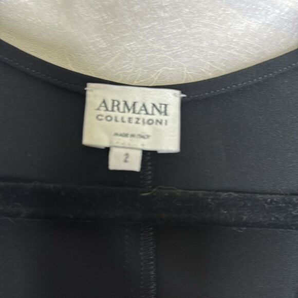 Armani Collezioni Sleeveless Slim Fit Silk Blend Top 2 - Picture 2 of 5